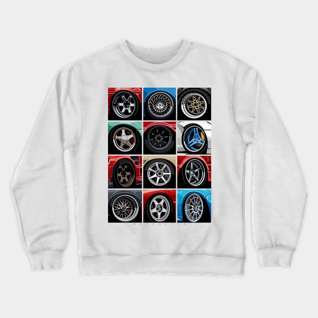 Wheels Crewneck Sweatshirt by Markaryan